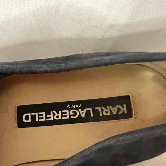 Karl Lagerfeld Blue Cyra Suede Slip On - Picture 5 of 6